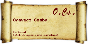 Oravecz Csaba névjegykártya